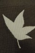 画像8: O0528Q 名古屋帯 女性用着物 麻   黒 もみじ 【中古】 【USED】 【リサイクル】 ★☆☆☆☆ (8)