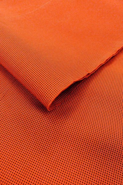 画像11: O0528R 八寸（袋名古屋）帯 女性用着物 シルク（正絹）  鮮やか 朱赤 チェック柄 【中古】 【USED】 【リサイクル】 ★★☆☆☆ (11)