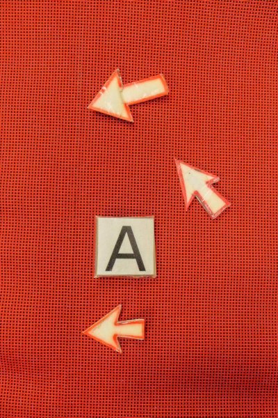 画像12: O0528R 八寸（袋名古屋）帯 女性用着物 シルク（正絹）  鮮やか 朱赤 チェック柄 【中古】 【USED】 【リサイクル】 ★★☆☆☆ (12)