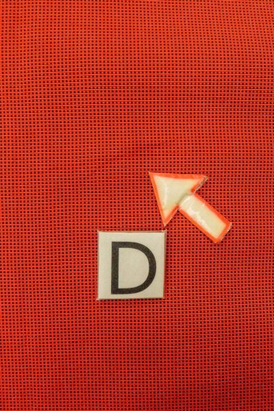 画像15: O0528R 八寸（袋名古屋）帯 女性用着物 シルク（正絹）  鮮やか 朱赤 チェック柄 【中古】 【USED】 【リサイクル】 ★★☆☆☆ (15)