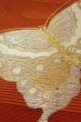 画像9: O0528T 八寸（袋名古屋）帯 女性用着物 麻   朱赤 蝶々 【中古】 【USED】 【リサイクル】 ★★★☆☆ (9)