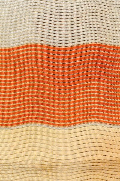 画像7: O0528U 八寸（袋名古屋）帯 女性用着物 麻   マルチカラー 縞 【中古】 【USED】 【リサイクル】 ★★★☆☆ (7)