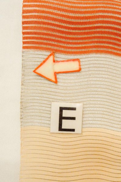 画像16: O0528U 八寸（袋名古屋）帯 女性用着物 麻   マルチカラー 縞 【中古】 【USED】 【リサイクル】 ★★★☆☆ (16)