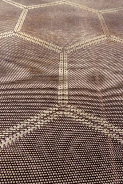 画像9: O0528V 袋帯 女性用着物 麻  深い 紫色 亀甲 【中古】 【USED】 【リサイクル】 ★★☆☆☆ (9)