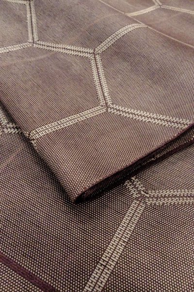 画像11: O0528V 袋帯 女性用着物 麻  深い 紫色 亀甲 【中古】 【USED】 【リサイクル】 ★★☆☆☆ (11)