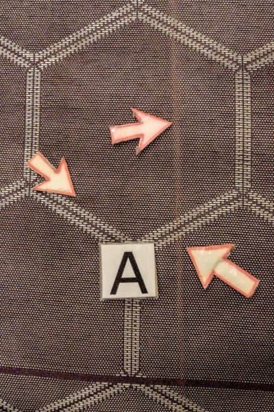 画像12: O0528V 袋帯 女性用着物 麻  深い 紫色 亀甲 【中古】 【USED】 【リサイクル】 ★★☆☆☆ (12)