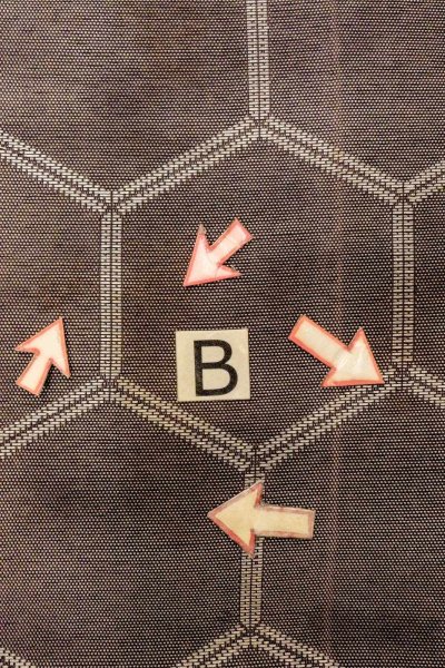 画像13: O0528V 袋帯 女性用着物 麻  深い 紫色 亀甲 【中古】 【USED】 【リサイクル】 ★★☆☆☆ (13)