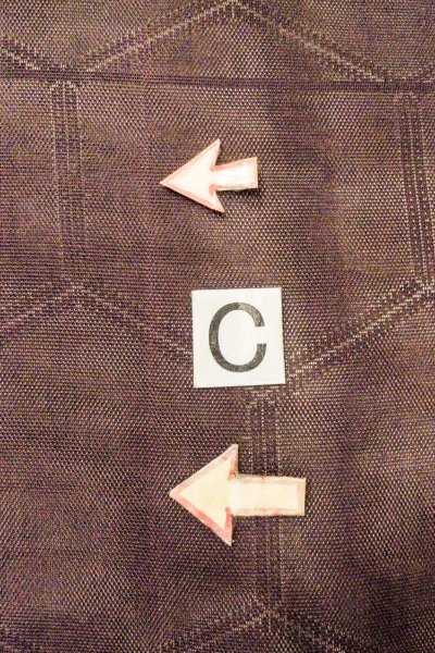 画像14: O0528V 袋帯 女性用着物 麻  深い 紫色 亀甲 【中古】 【USED】 【リサイクル】 ★★☆☆☆ (14)