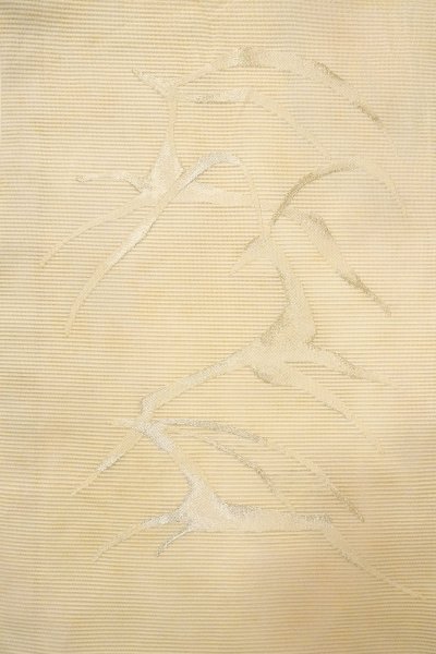 画像3: O0528Z 名古屋帯 女性用着物 麻   オフ　ホワイト 抽象的模様 【中古】 【USED】 【リサイクル】 ★★☆☆☆ (3)