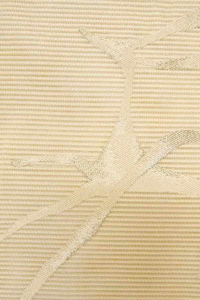 画像6: O0528Z 名古屋帯 女性用着物 麻   オフ　ホワイト 抽象的模様 【中古】 【USED】 【リサイクル】 ★★☆☆☆ (6)