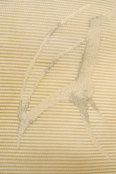 画像8: O0528Z 名古屋帯 女性用着物 麻   オフ　ホワイト 抽象的模様 【中古】 【USED】 【リサイクル】 ★★☆☆☆ (8)