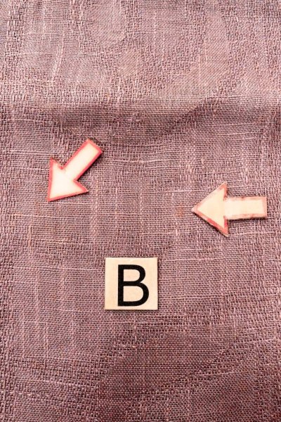 画像13: O0529A 八寸（袋名古屋）帯 女性用着物 麻 淡い 灰色がかった 紫色 抽象的模様 【中古】 【USED】 【リサイクル】 ★★☆☆☆ (13)