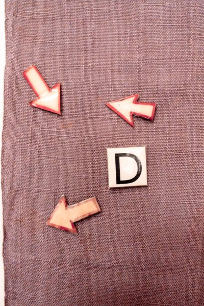 画像15: O0529A 八寸（袋名古屋）帯 女性用着物 麻 淡い 灰色がかった 紫色 抽象的模様 【中古】 【USED】 【リサイクル】 ★★☆☆☆ (15)