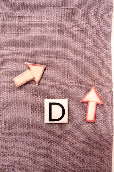 画像16: O0529A 八寸（袋名古屋）帯 女性用着物 麻 淡い 灰色がかった 紫色 抽象的模様 【中古】 【USED】 【リサイクル】 ★★☆☆☆ (16)