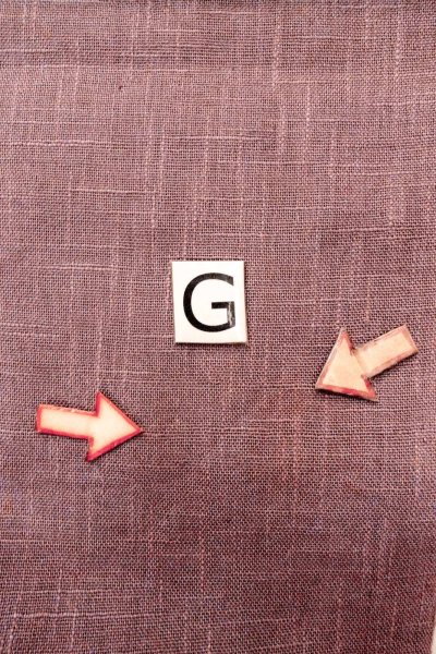 画像19: O0529A 八寸（袋名古屋）帯 女性用着物 麻 淡い 灰色がかった 紫色 抽象的模様 【中古】 【USED】 【リサイクル】 ★★☆☆☆ (19)