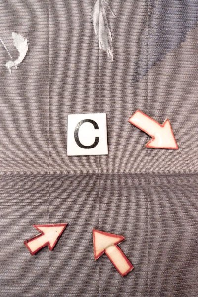 画像15: O0529B 八寸（袋名古屋）帯 女性用着物 麻  灰色がかった 紫色 鳥 【中古】 【USED】 【リサイクル】 ★★☆☆☆ (15)