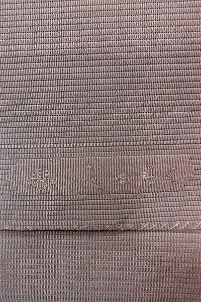 画像17: O0529B 八寸（袋名古屋）帯 女性用着物 麻  灰色がかった 紫色 鳥 【中古】 【USED】 【リサイクル】 ★★☆☆☆ (17)