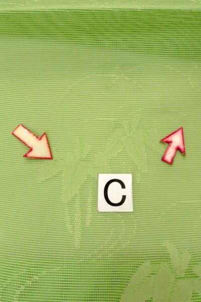 画像14: O0529C 八寸（袋名古屋）帯 女性用着物 麻  薄い 黄緑色 あやめ 【中古】 【USED】 【リサイクル】 ★★★☆☆ (14)