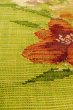 画像10: O0529D 八寸（袋名古屋）帯 女性用着物 麻  鮮やか 黄緑色 花 【中古】 【USED】 【リサイクル】 ★★★★☆ (10)