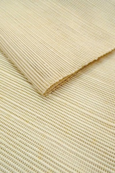 画像11: O0606B 名古屋帯 女性用着物 麻  淡い オフ　ホワイト 抽象的模様 【中古】 【USED】 【リサイクル】 ★★☆☆☆ (11)