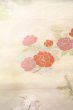 画像4: O0606D 名古屋帯 女性用着物 麻  淡い オフ　ホワイト ぼたん 【中古】 【USED】 【リサイクル】 ★★☆☆☆ (4)