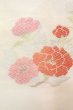 画像6: O0606D 名古屋帯 女性用着物 麻  淡い オフ　ホワイト ぼたん 【中古】 【USED】 【リサイクル】 ★★☆☆☆ (6)