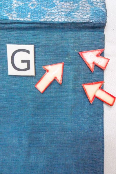 画像20: O0606E 名古屋帯 女性用着物 麻  光沢のある 銀色 花 【中古】 【USED】 【リサイクル】 ★☆☆☆☆ (20)