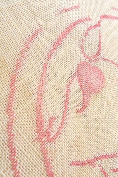 画像10: O0606G 名古屋帯 女性用着物 麻   アイボリー つた 【中古】 【USED】 【リサイクル】 ★★☆☆☆ (10)