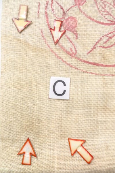 画像16: O0606G 名古屋帯 女性用着物 麻   アイボリー つた 【中古】 【USED】 【リサイクル】 ★★☆☆☆ (16)