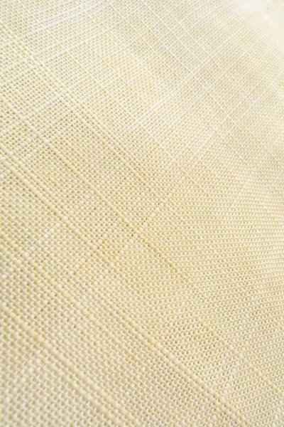 画像12: O0606I 名古屋帯 女性用着物 麻  淡い オフ　ホワイト 抽象的模様 【中古】 【USED】 【リサイクル】 ★★☆☆☆ (12)