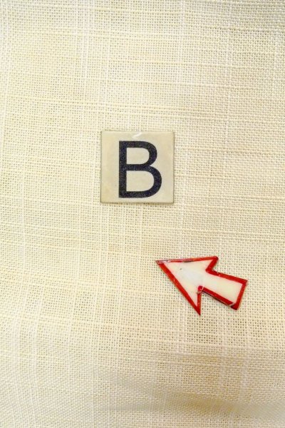 画像15: O0606I 名古屋帯 女性用着物 麻  淡い オフ　ホワイト 抽象的模様 【中古】 【USED】 【リサイクル】 ★★☆☆☆ (15)