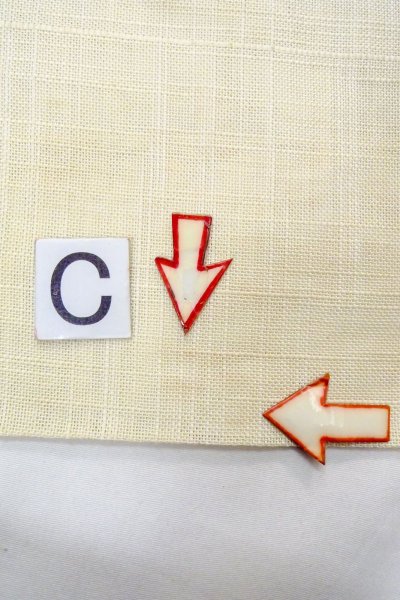 画像16: O0606I 名古屋帯 女性用着物 麻  淡い オフ　ホワイト 抽象的模様 【中古】 【USED】 【リサイクル】 ★★☆☆☆ (16)