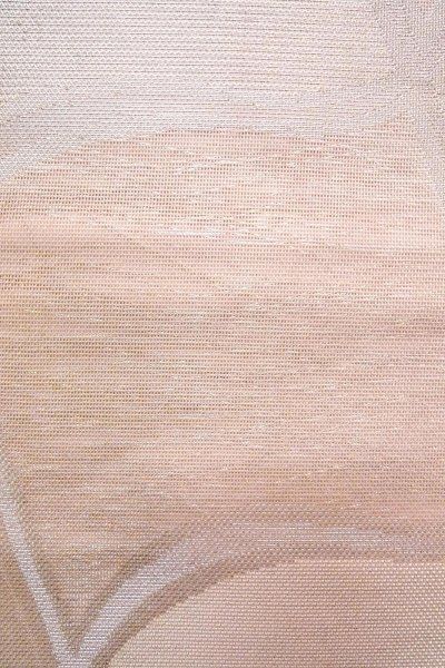 画像5: O0606K 袋帯 女性用着物 麻 光沢のある 淡い 桃色 幾何学模様 【中古】 【USED】 【リサイクル】 ★★★☆☆ (5)