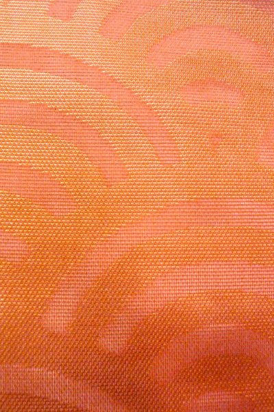 画像7: O0606L 袋帯 女性用着物 麻  光沢のある 橙色 青海波 【中古】 【USED】 【リサイクル】 ★★★☆☆ (7)