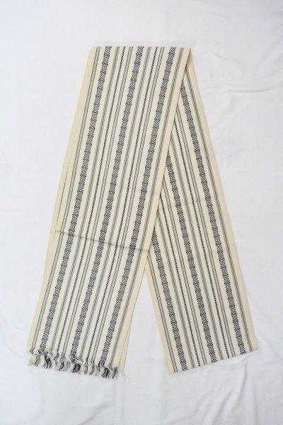 画像1: O0606P 袋帯 女性用着物 ウール   アイボリー 献上柄 【中古】 【USED】 【リサイクル】 ★☆☆☆☆ (1)