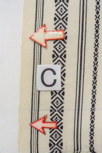 画像14: O0606P 袋帯 女性用着物 ウール   アイボリー 献上柄 【中古】 【USED】 【リサイクル】 ★☆☆☆☆ (14)