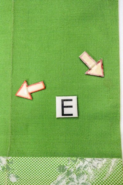 画像16: O0606Q 八寸（袋名古屋）帯 女性用着物 シルク（正絹）  光沢のある 黄緑色 桜 【中古】 【USED】 【リサイクル】 ★★☆☆☆ (16)