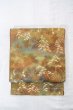画像2: O0606R 八寸（袋名古屋）帯 女性用着物 シルク（正絹）   茶色 木 【中古】 【USED】 【リサイクル】 ★★☆☆☆ (2)