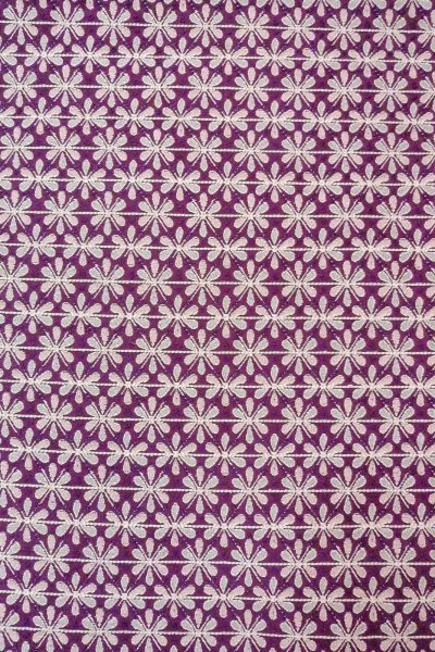 画像3: O0606T 八寸（袋名古屋）帯 女性用着物 シルク（正絹）   紫色 花 【中古】 【USED】 【リサイクル】 ★★★★☆ (3)