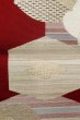 画像7: O0606V 八寸（袋名古屋）帯 女性用着物 シルク（正絹）  深い 赤色 椿 【中古】 【USED】 【リサイクル】 ★★★☆☆ (7)