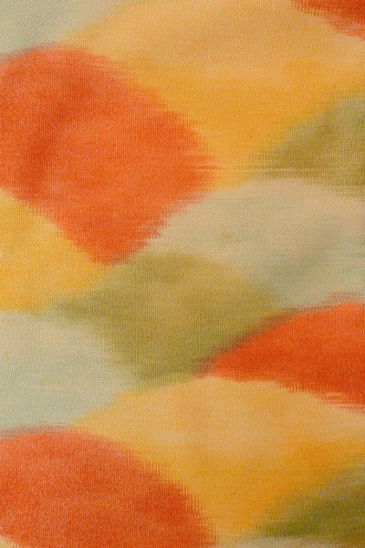 画像3: O0606Y 八寸（袋名古屋）帯 女性用着物 シルク（正絹）  光沢のある 赤色 山 【中古】 【USED】 【リサイクル】 ★★★☆☆ (3)