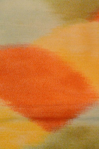 画像5: O0606Y 八寸（袋名古屋）帯 女性用着物 シルク（正絹）  光沢のある 赤色 山 【中古】 【USED】 【リサイクル】 ★★★☆☆ (5)