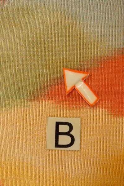 画像13: O0606Y 八寸（袋名古屋）帯 女性用着物 シルク（正絹）  光沢のある 赤色 山 【中古】 【USED】 【リサイクル】 ★★★☆☆ (13)