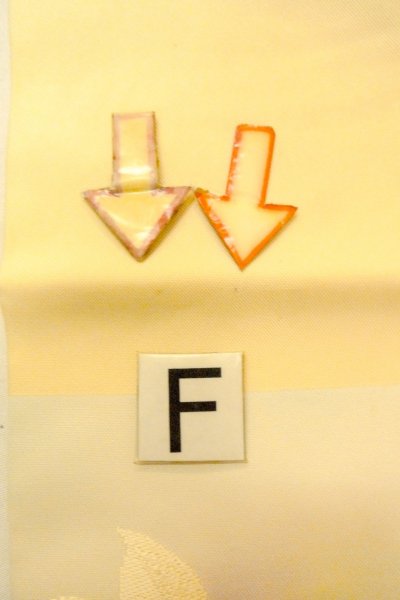 画像17: O0607A 名古屋帯 女性用着物 シルク（正絹）   アイボリー 花 【中古】 【USED】 【リサイクル】 ★★★☆☆ (17)