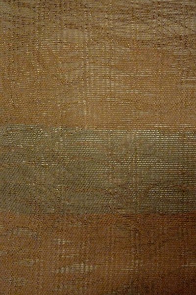 画像5: O0607B 袋帯 女性用着物 麻  深い 茶色 葉 【中古】 【USED】 【リサイクル】 ★★☆☆☆ (5)