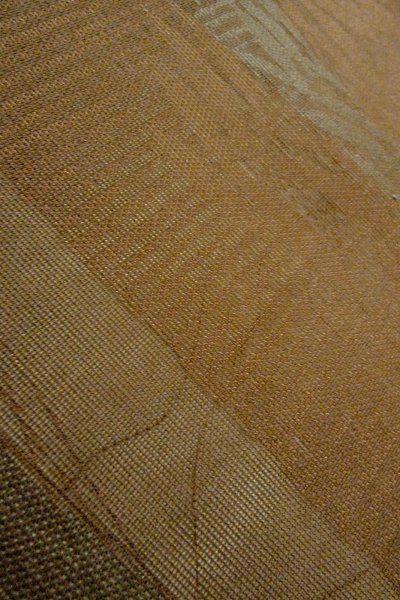 画像10: O0607B 袋帯 女性用着物 麻  深い 茶色 葉 【中古】 【USED】 【リサイクル】 ★★☆☆☆ (10)