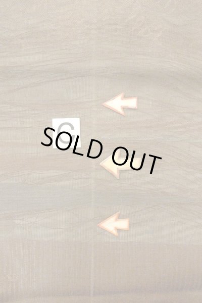 画像14: O0607B 袋帯 女性用着物 麻  深い 茶色 葉 【中古】 【USED】 【リサイクル】 ★★☆☆☆ (14)