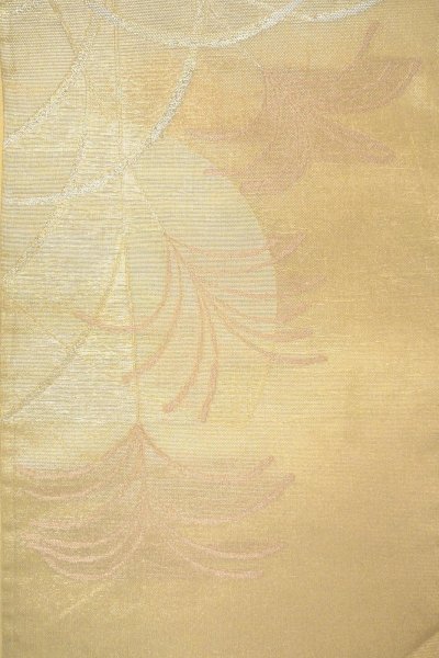 画像3: O0607C 袋帯 女性用着物 シルク（正絹）  光沢のある アイボリー  【中古】 【USED】 【リサイクル】 ★★★☆☆ (3)