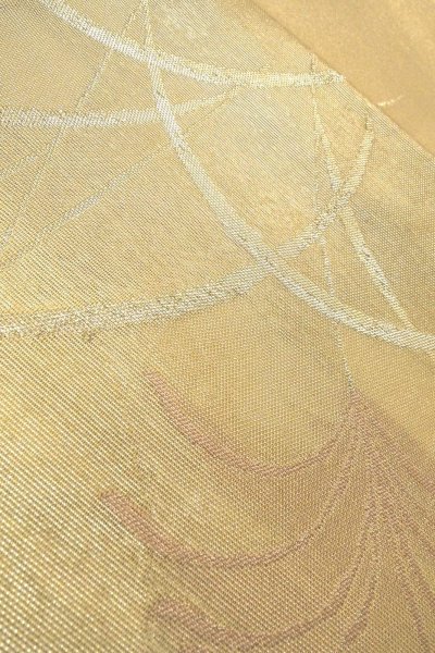 画像8: O0607C 袋帯 女性用着物 シルク（正絹）  光沢のある アイボリー  【中古】 【USED】 【リサイクル】 ★★★☆☆ (8)