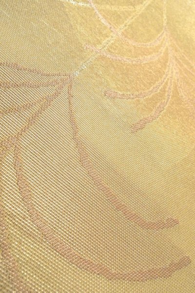 画像9: O0607C 袋帯 女性用着物 シルク（正絹）  光沢のある アイボリー  【中古】 【USED】 【リサイクル】 ★★★☆☆ (9)